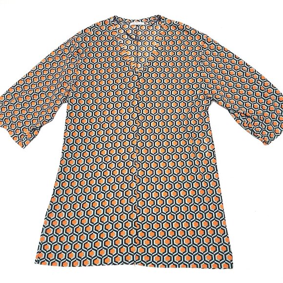 Zara Trafaluc Women’s Orange/Blue Tunic Dress‎ Size Small - Picture 1 of 5